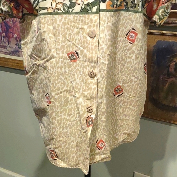 Leopard Tropical Button Down Shirt - Picture 4 of 12